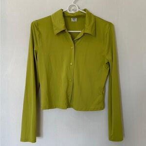 Aritzia Sunday Best Moreau Shirt Pear Green